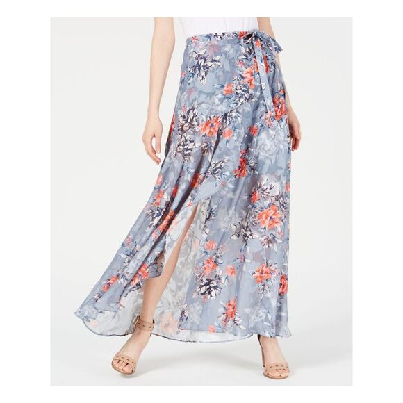 FRENCH CONNECTION Dresses & Skirts - FRENCH CONNECTION Womens Blue Floral Maxi Pleated Skirt 2